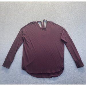 Athleta Backtrack Sweatshirt Womens XS‎ Strappy Back Pullover Top Purple